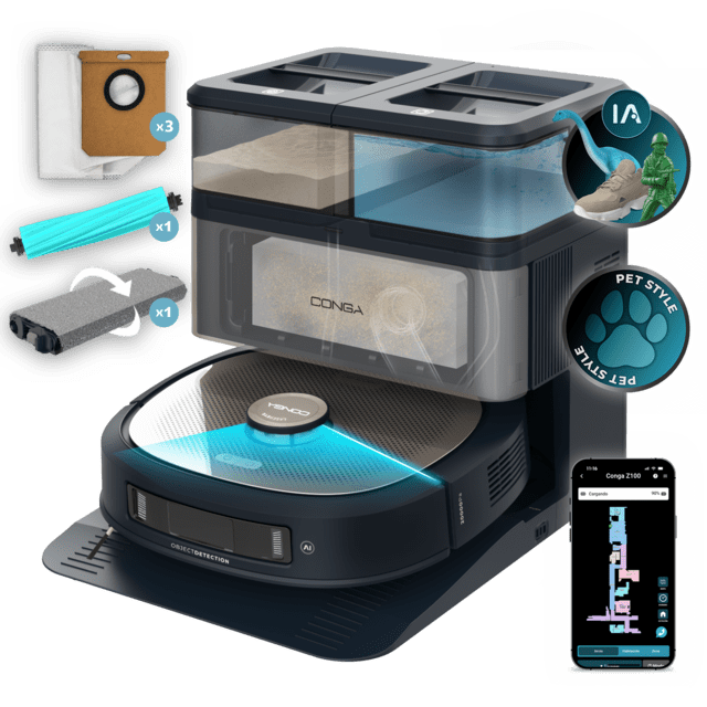 Conga Z100 X-Treme Wischroboter mit AI LaserEye Technologie